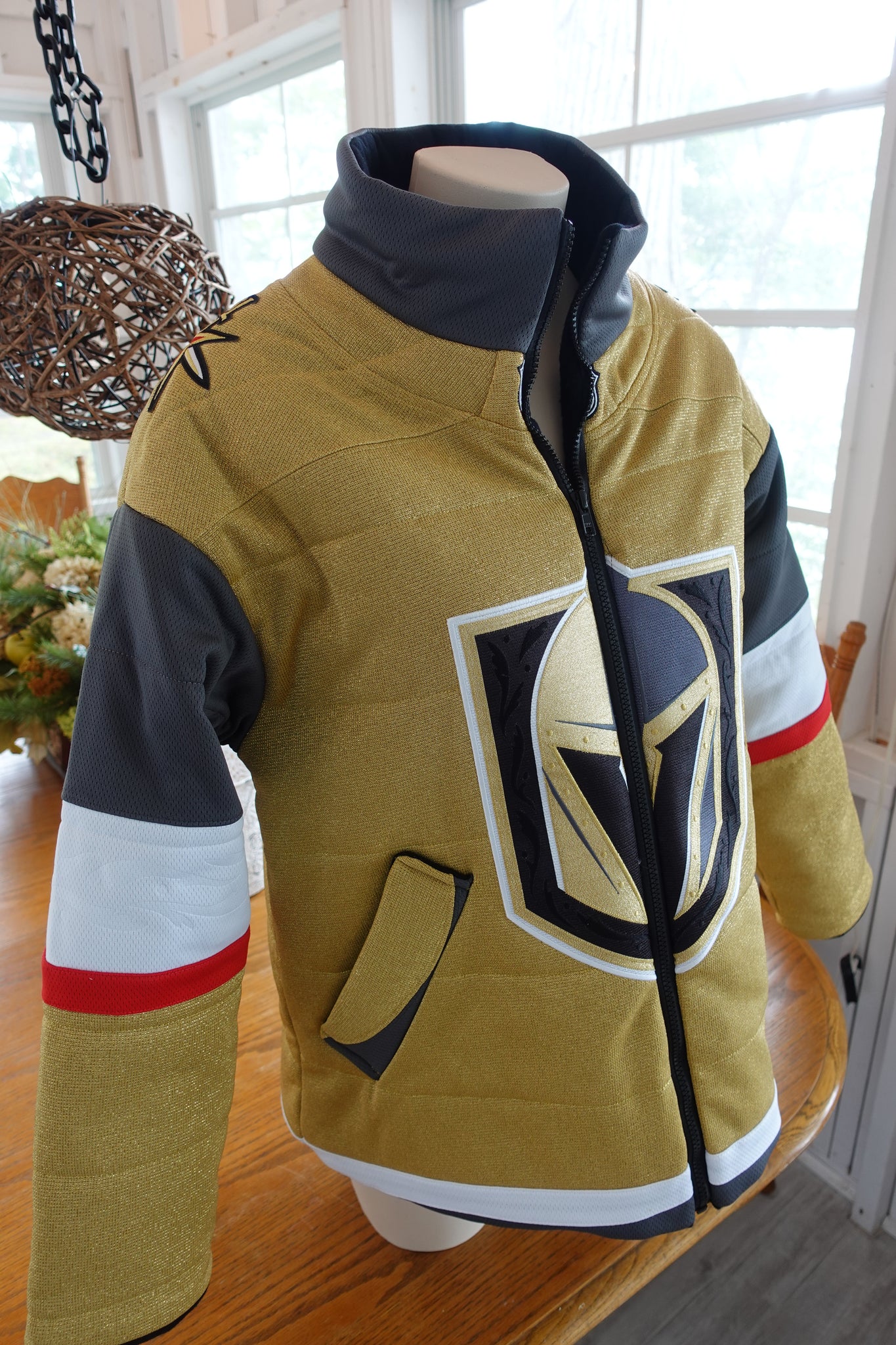 Adult Custom Sports Puffer Jacket (made from a jersey)
