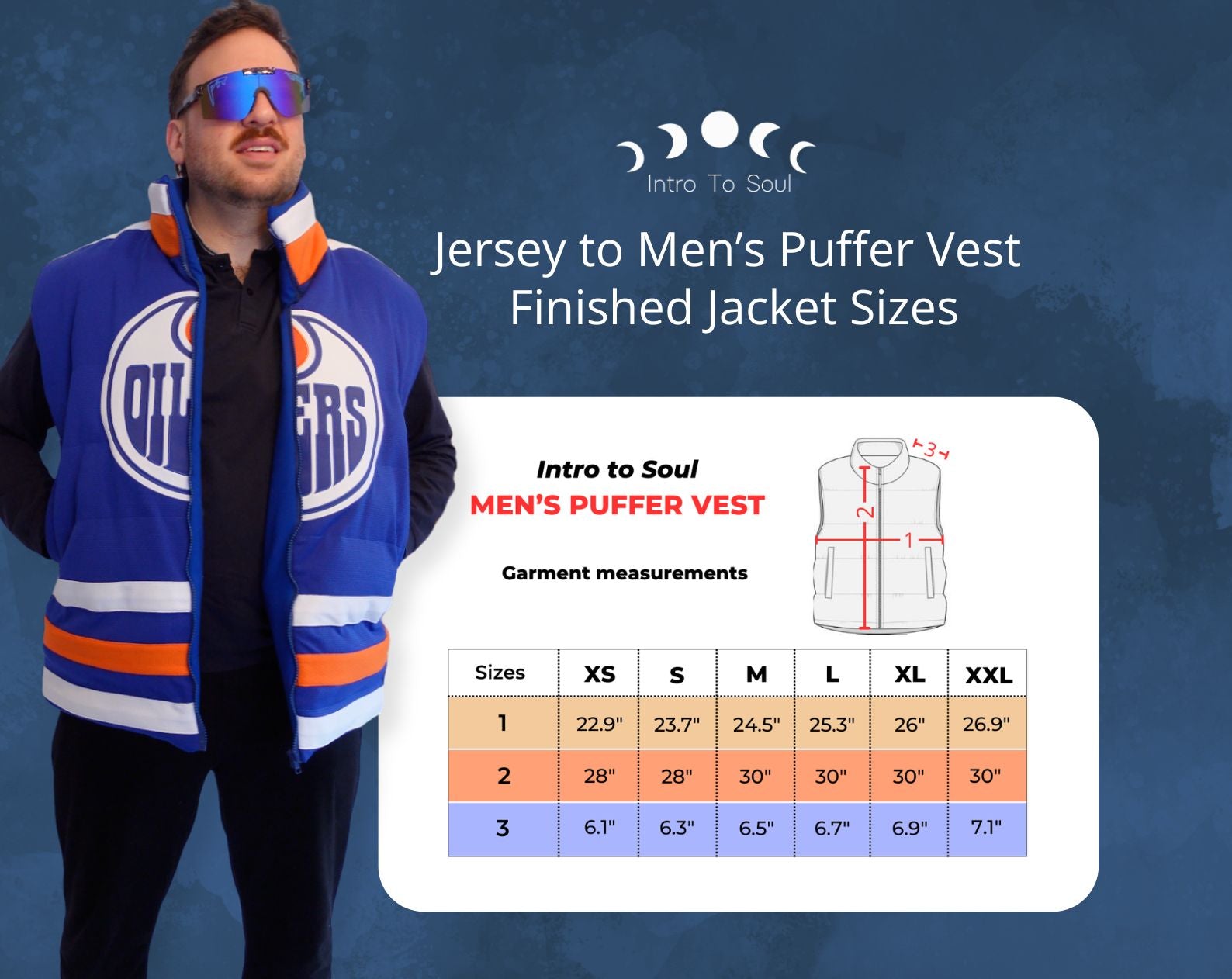 Jersey to Puffer Vest SEWING PATTERN (For MEN)