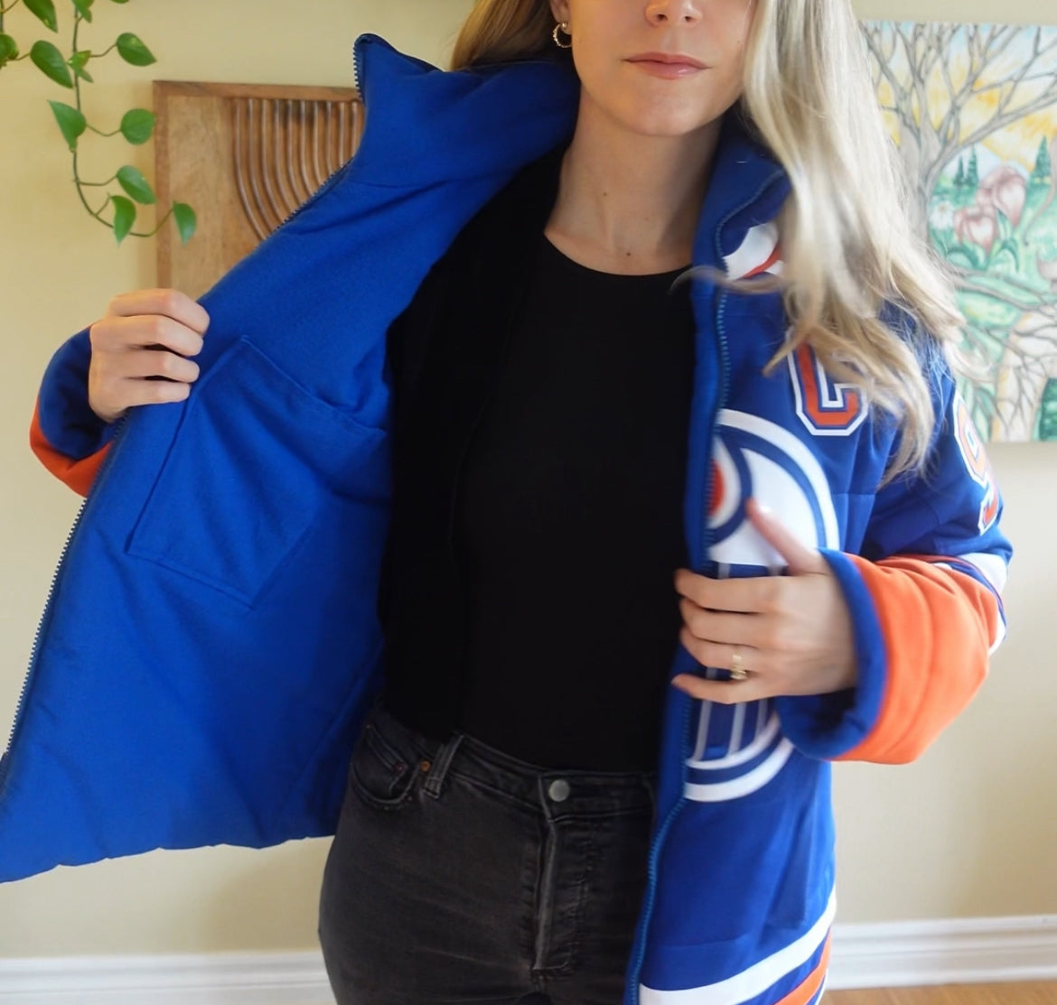 Adult Custom Sports Puffer Jacket (made from a jersey)