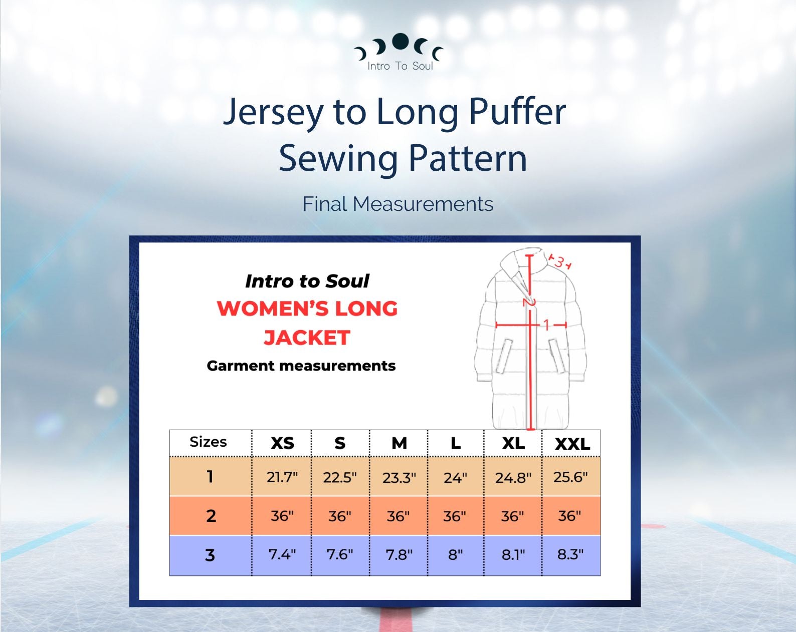 NEW* Jersey to Long Puffer Jacket SEWING PATTERN